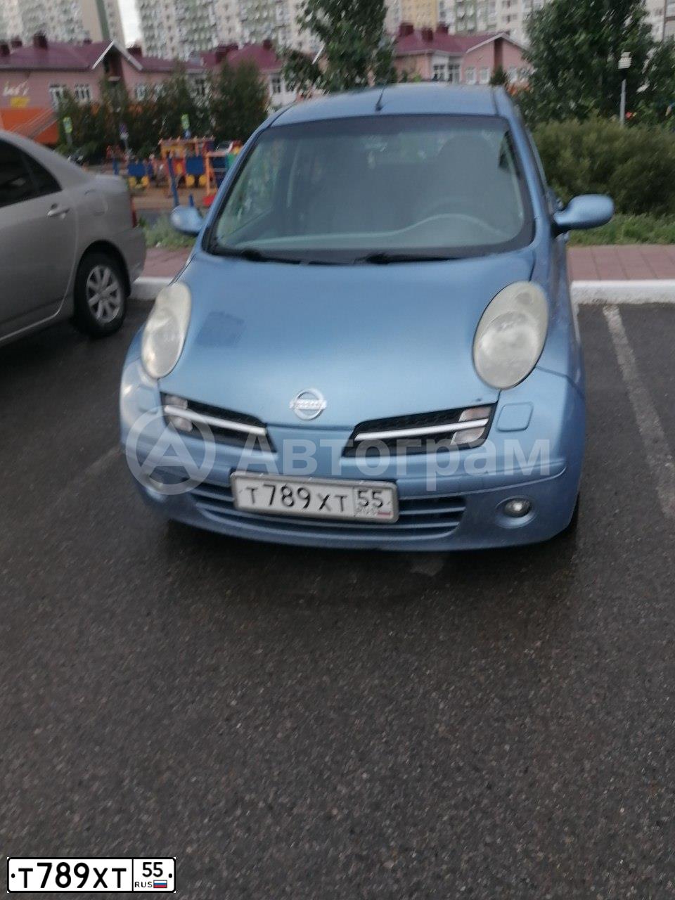 Фото автомобиля NISSAN MICRA, 2007 — госномер О460КВ197. Цвет: синий