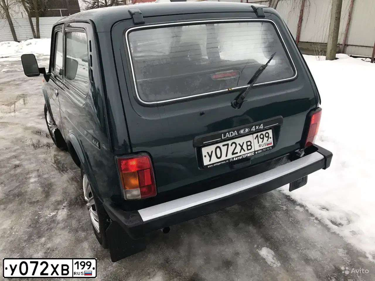 Фото автомобиля LADA 2121 NIVA, 2009 — госномер Н480ТС46. Цвет: Темно-зеленый