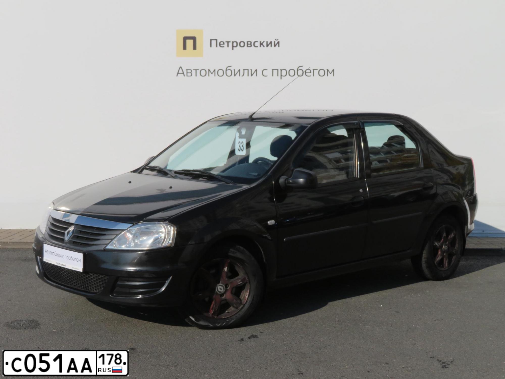 Фото автомобиля RENAULT LOGAN, 2014 — госномер М614УА69. Цвет: ЧЕРНЫЙ