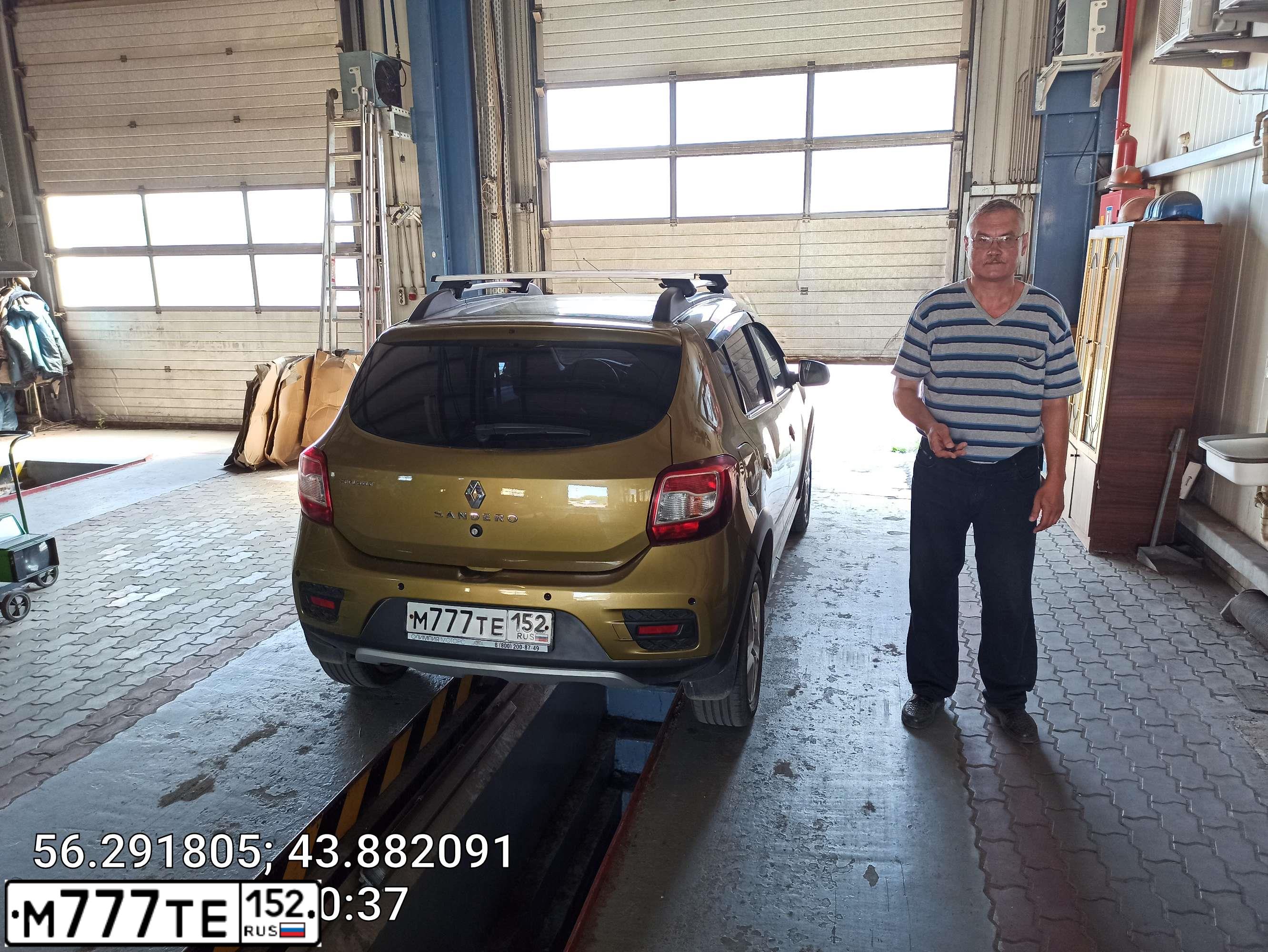 Фото автомобиля RENAULT SANDERO SR, 2018 — госномер Х151ЕС152
