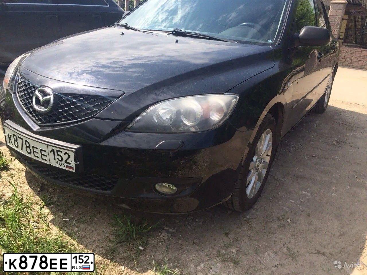 Фото автомобиля MAZDA 3, 2007 — госномер К878ЕЕ152. Цвет: ЧЕРНЫЙ