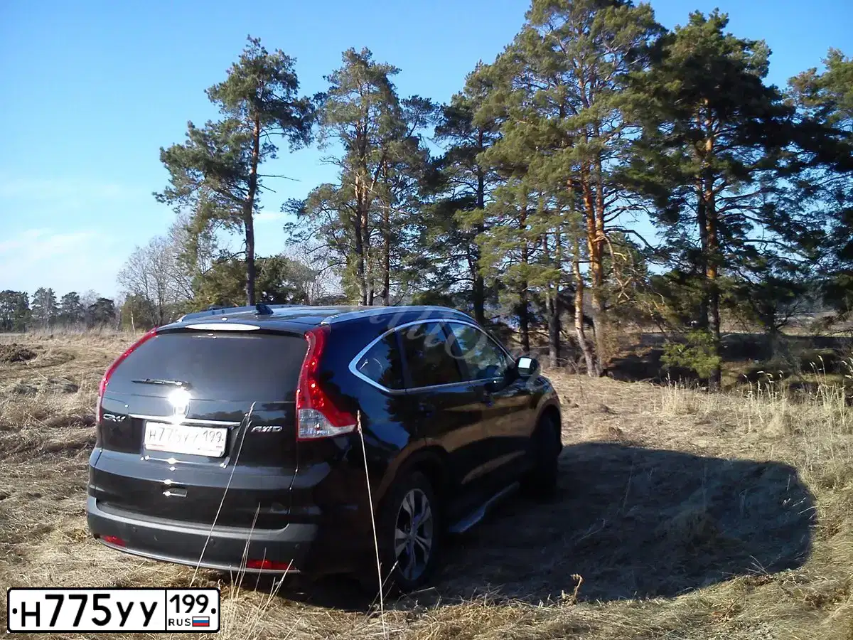 Фото автомобиля HONDA CR-V, 2013 — госномер О029РТ44. Цвет: ЧЕРНЫЙ