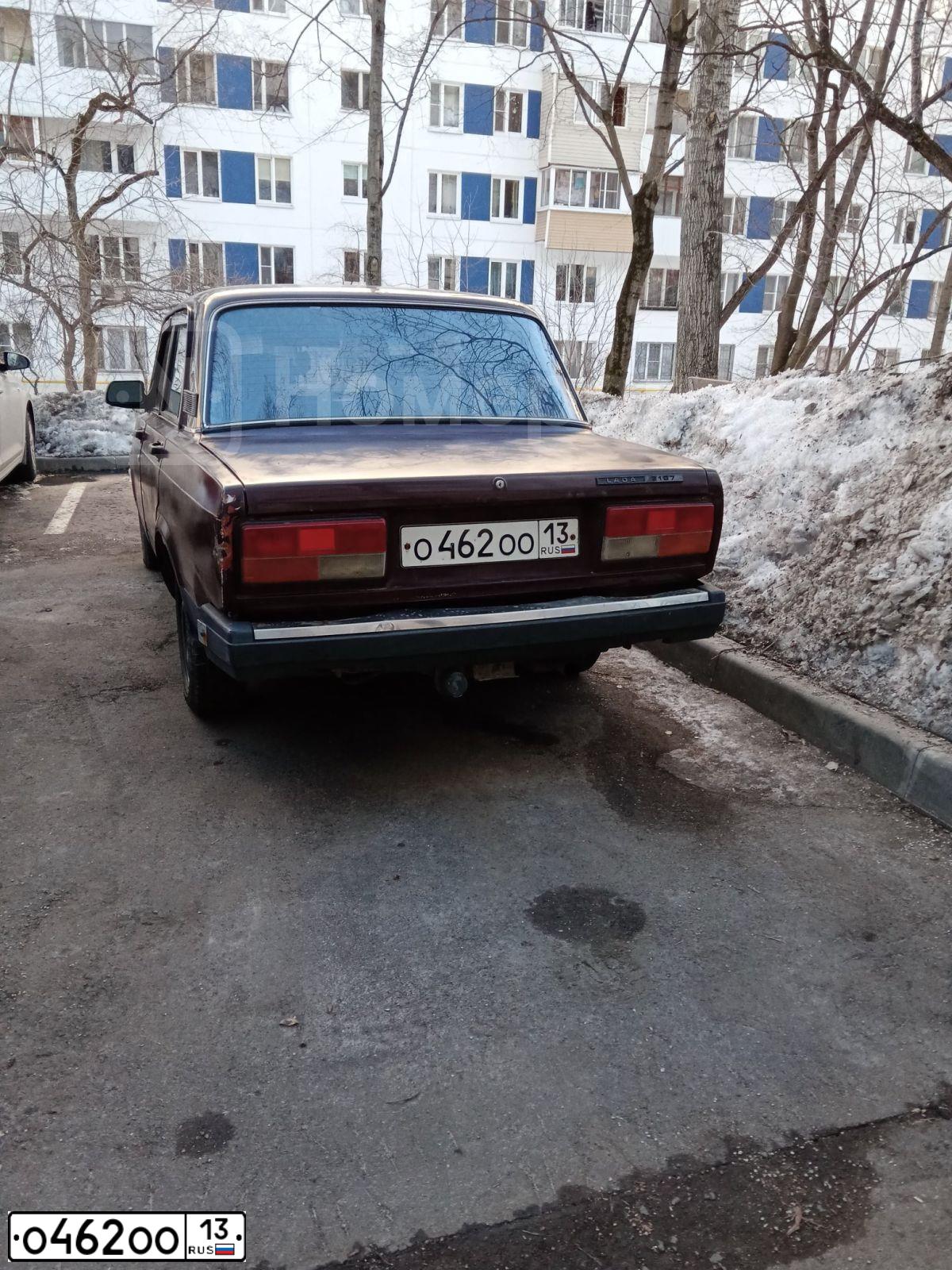 Фото автомобиля LADA 2107, 2006 — госномер О462ОО13. Цвет: ТЕМНО-ВИШНЕВЫЙ