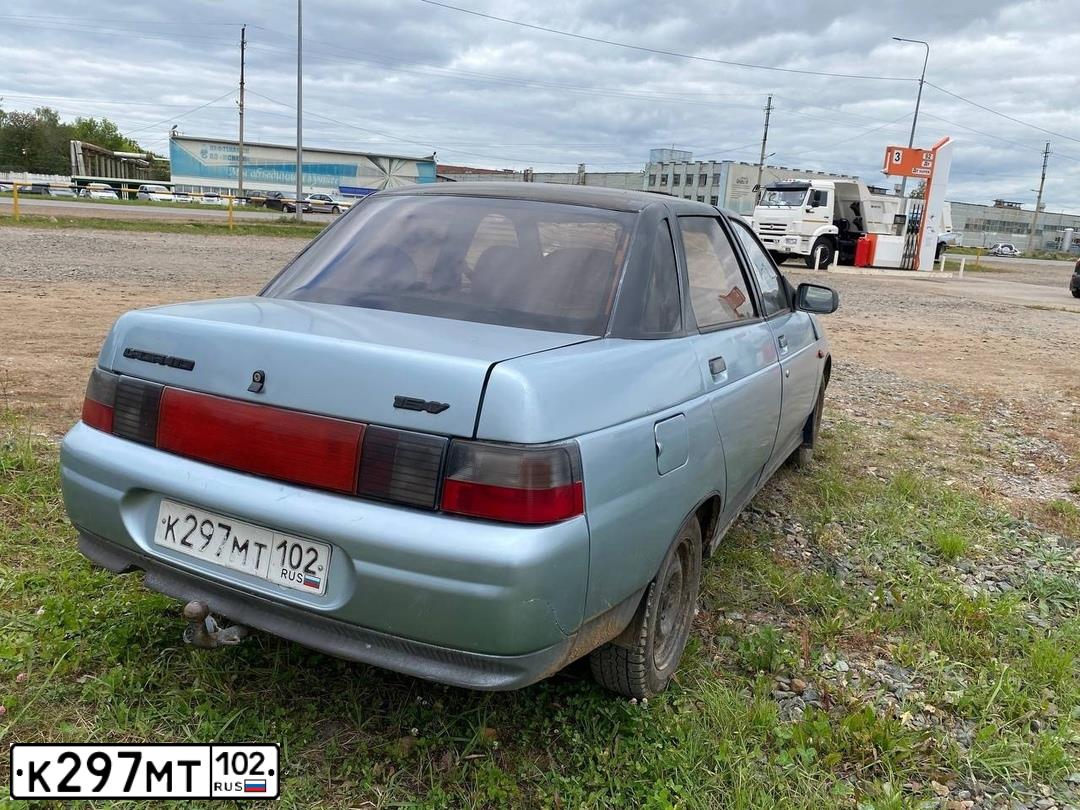 Фото автомобиля ВАЗ21103, 2002 — госномер К297МТ102. Цвет: СЕРЕБРИСТО-ГОЛУБОЙ