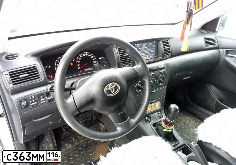 Фото автомобиля TOYOTA COROLLA, 2005 — госномер С363ММ116. Цвет: СЕРЕБРИСТЫЙ