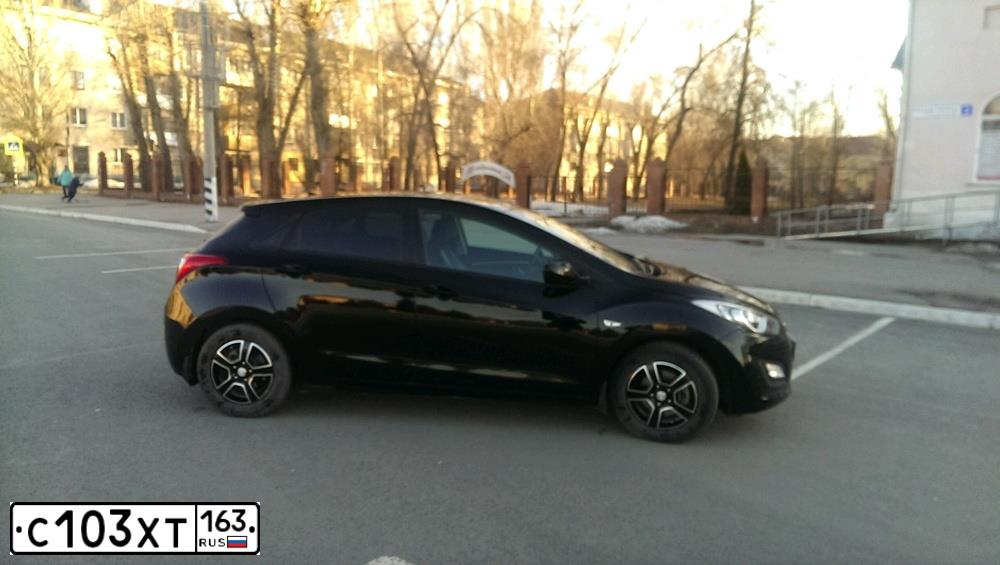Фото автомобиля HYUNDAI I30, 2013 — госномер С103ХТ163. Цвет: ЧЕРНЫЙ