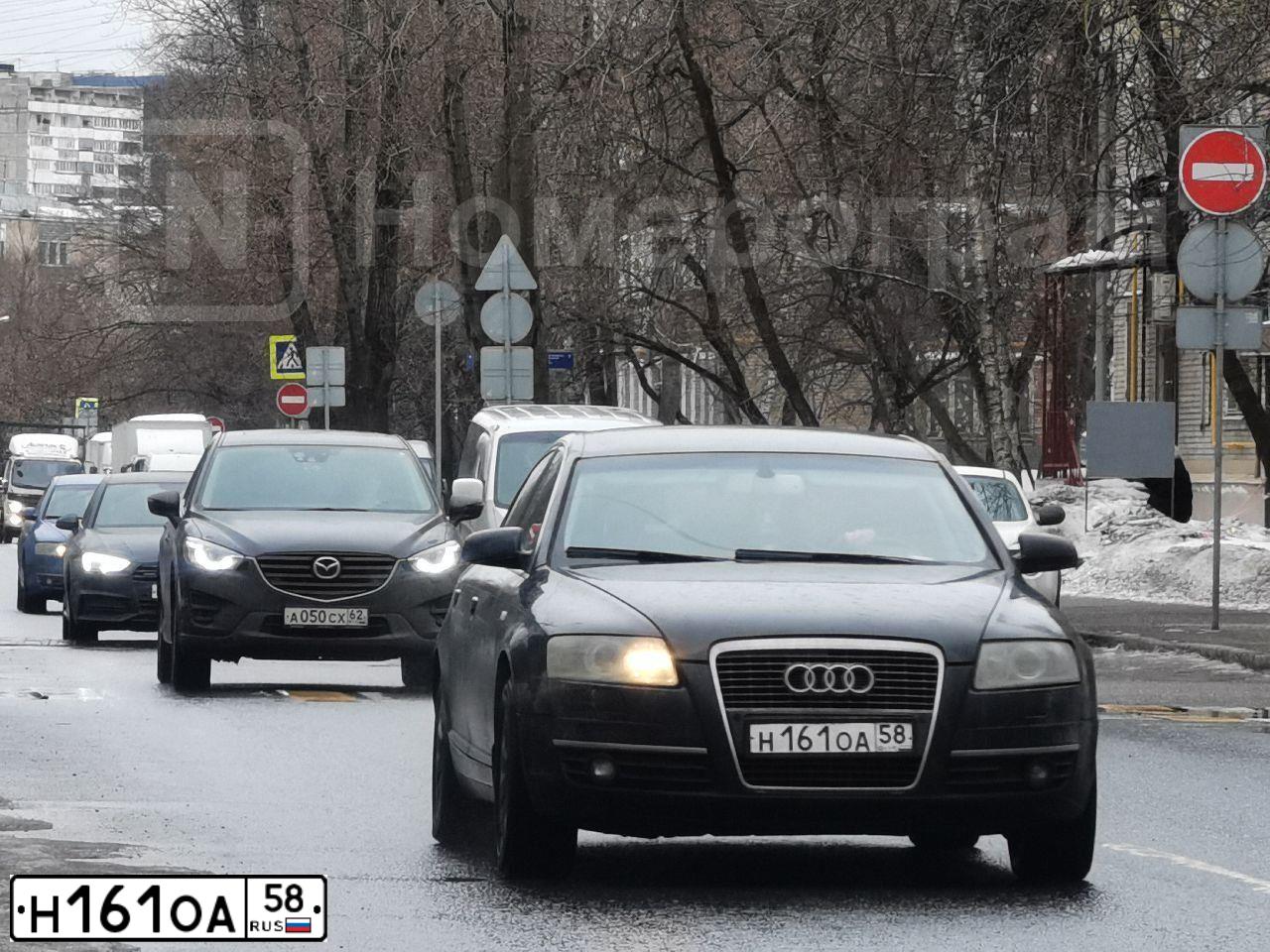 Фото автомобиля АУДИ A6, 2004 — госномер Н161ОА58. Цвет: ЧЕРНЫЙ