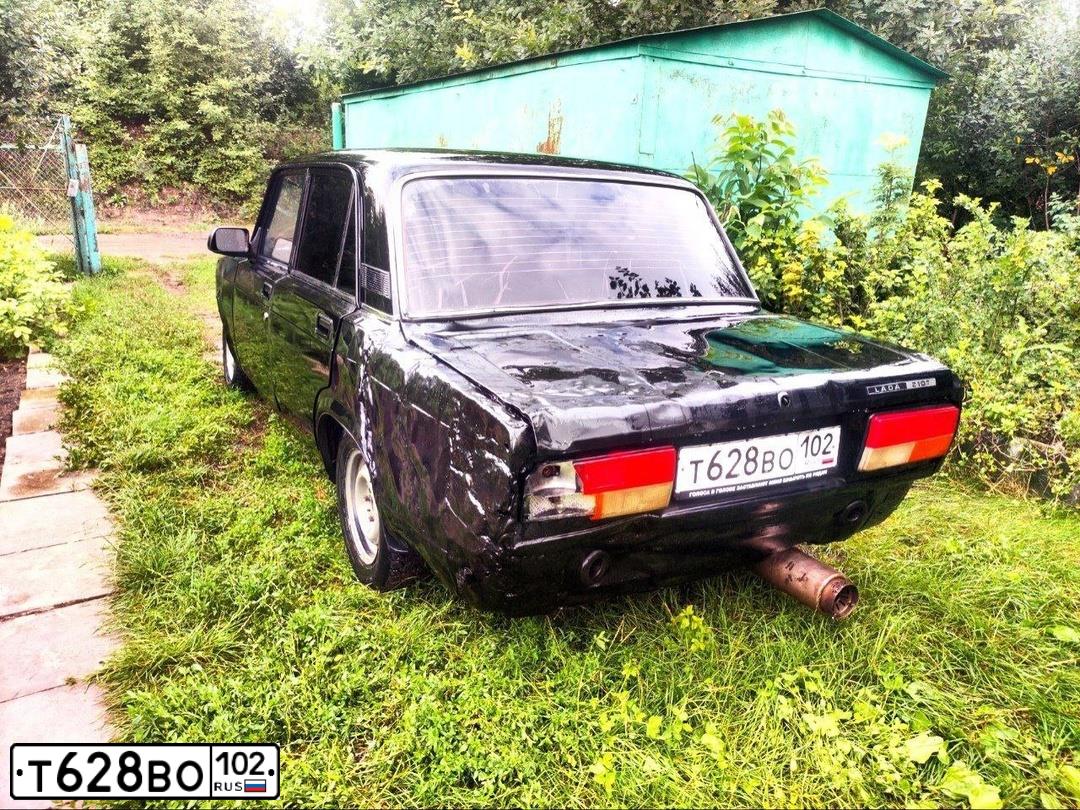 Фото автомобиля LADA 2107, 2011 — госномер Т628ВО102. Цвет: СИНЕ-ЧЕРНЫЙ
