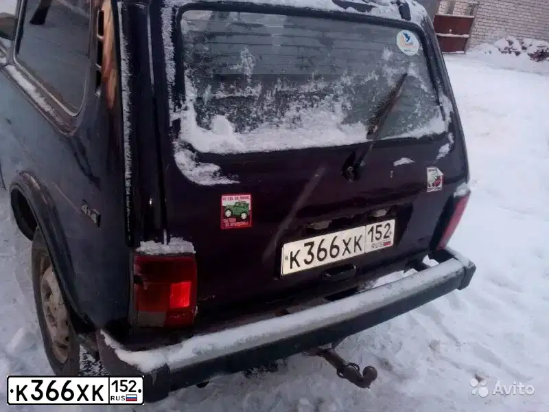 Фото автомобиля LADA 2121 NIVA, 1998 — госномер К366ХК152. Цвет: ФИОЛЕТОВЫЙ