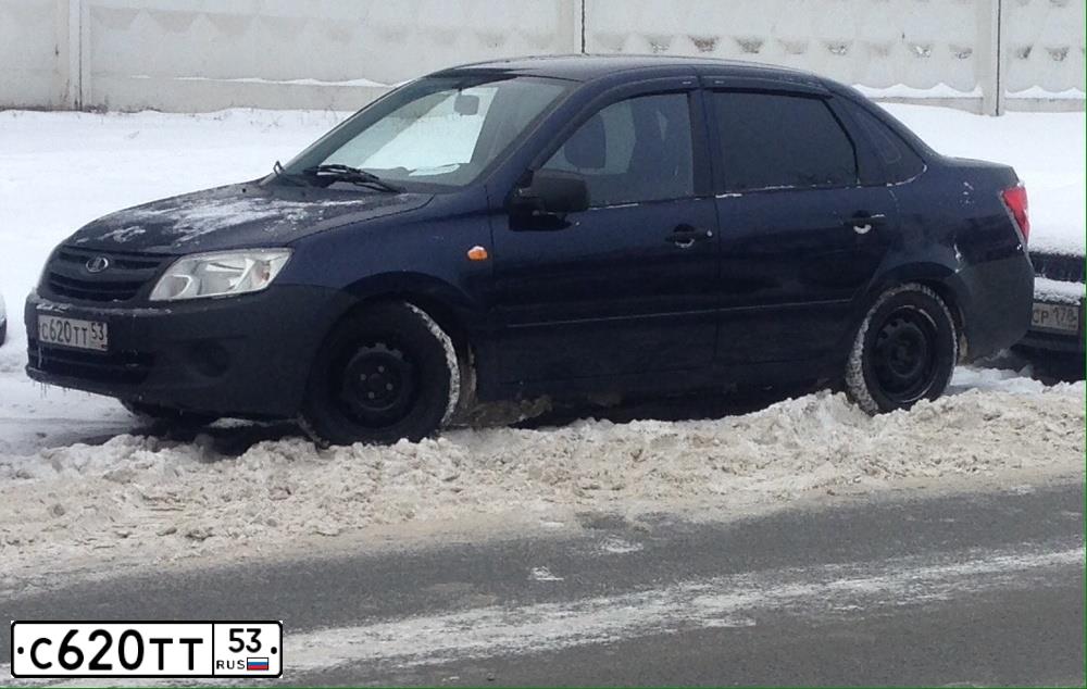 Фото автомобиля LADA 2190 GRANTA, 2013 — госномер С620ТТ53. Цвет: СИНИЙ