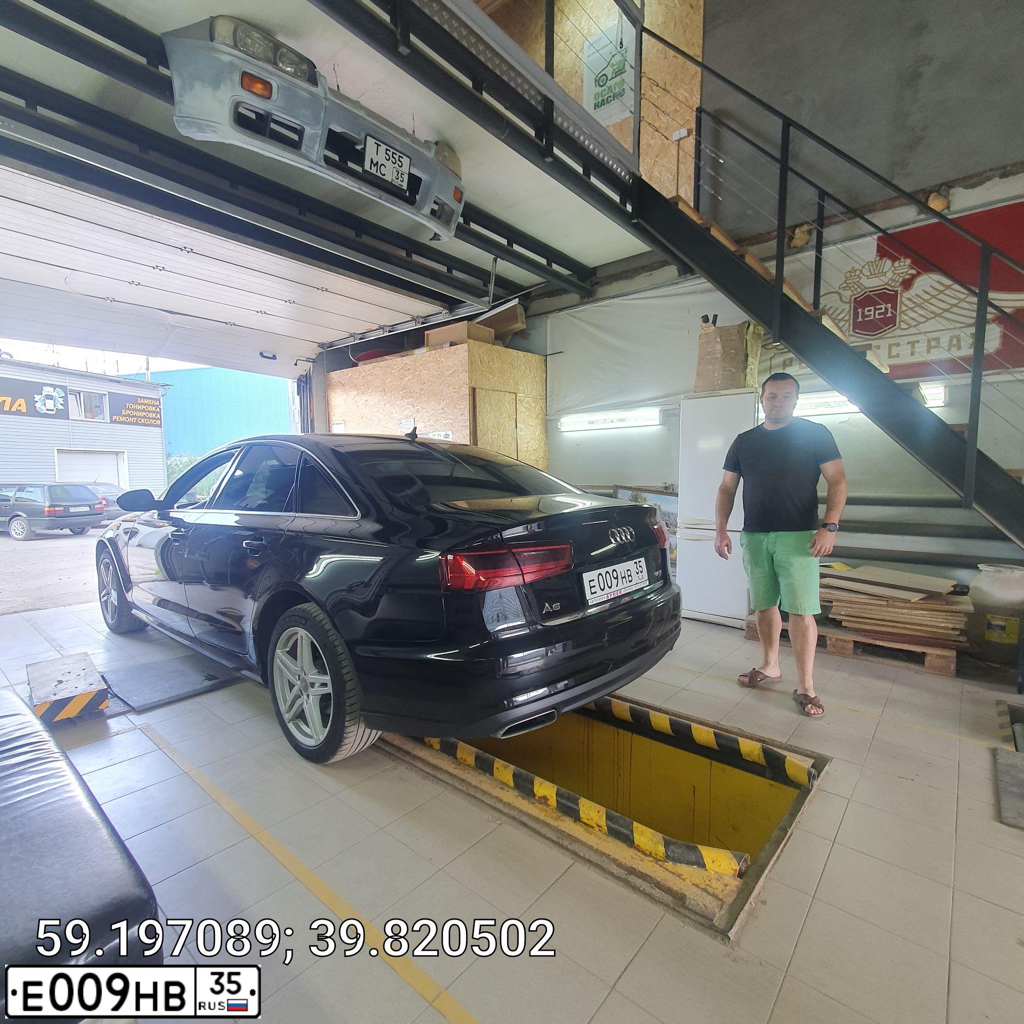 Фото автомобиля AUDI A6, 2016 — госномер М162ХТ35. Цвет: ЧЕРНЫЙ