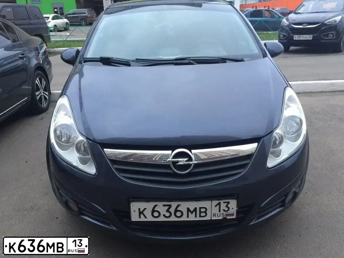 Фото автомобиля OPEL CORSA, 2008 — госномер К636МВ13. Цвет: ТЕМНО-СЕРЫЙ