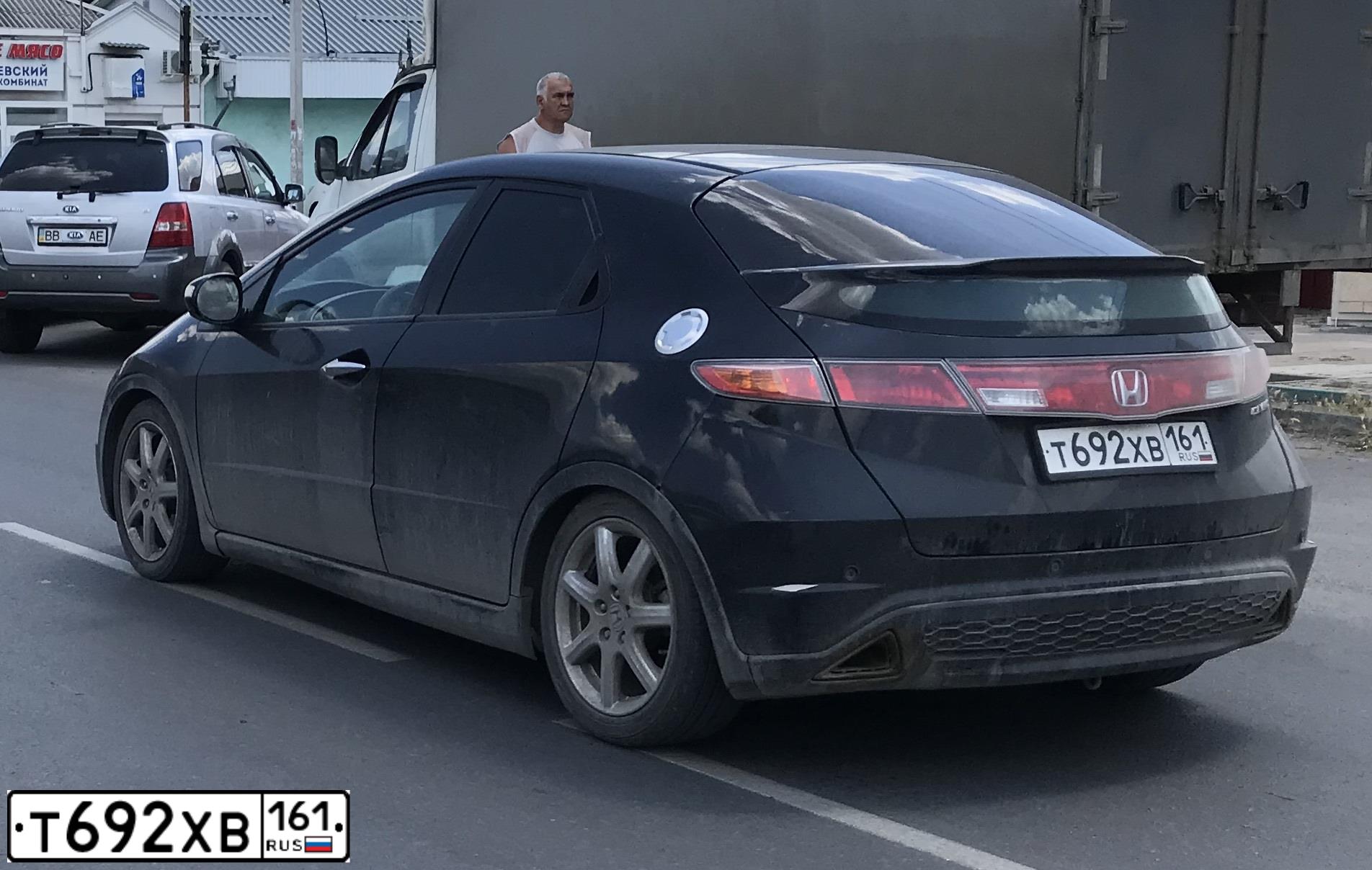 Фото автомобиля HONDA CIVIC, 2008 — госномер Е986МВ761