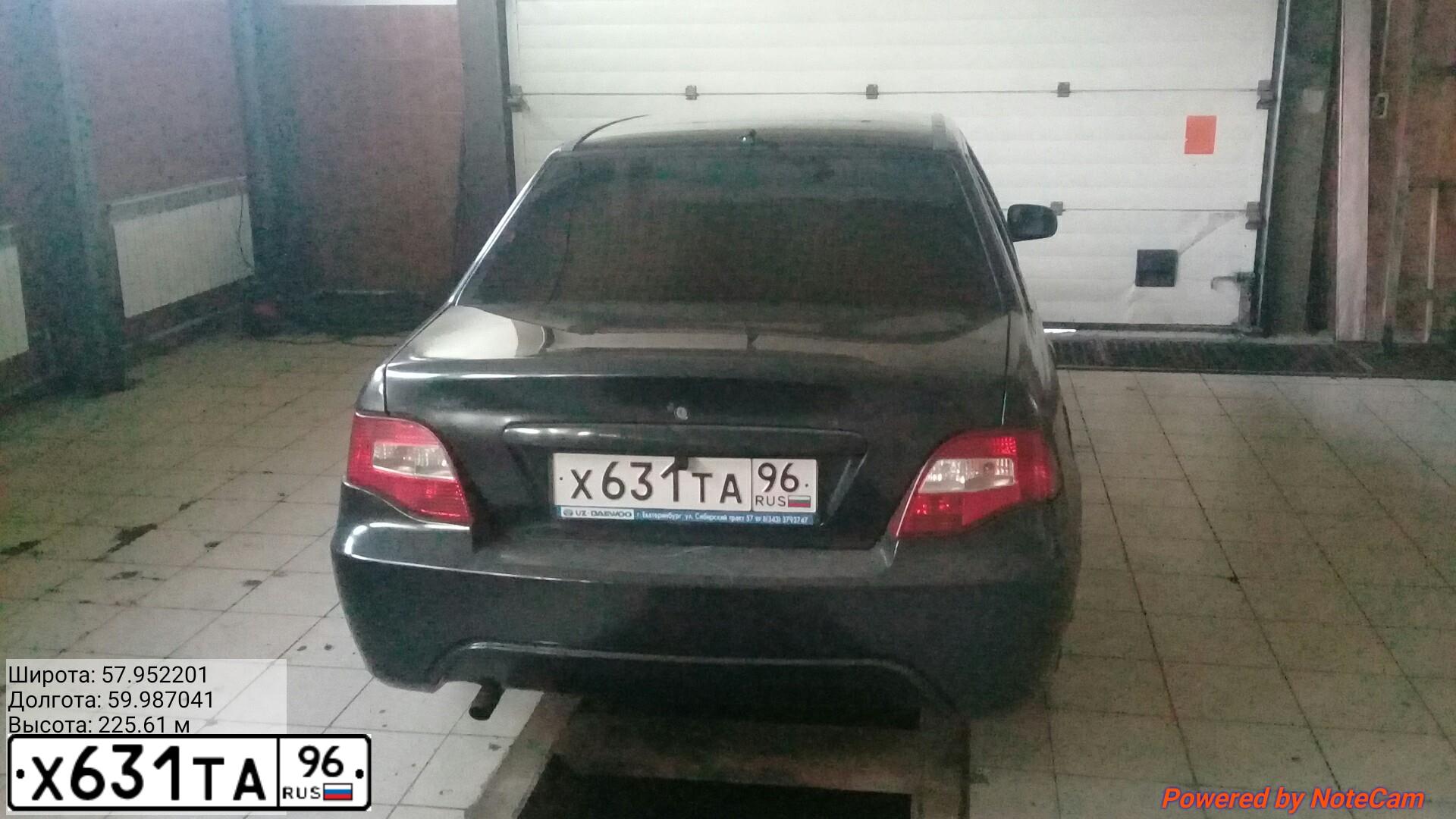 Фото автомобиля DAEWOO NEXIA, 2011 — госномер Х631ТА96. Цвет: ЧЕРНЫЙ