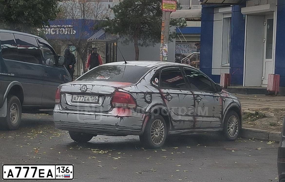 Фото автомобиля VOLKSWAGEN POLO, 2011 — госномер А777ЕА136. Цвет: Серый