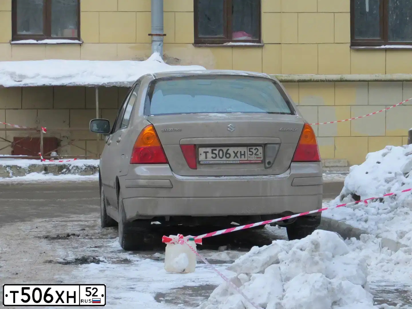 Фото автомобиля SUZUKI LIANA, 2007 — госномер Х338ТТ152. Цвет: БЕЖЕВЫЙ