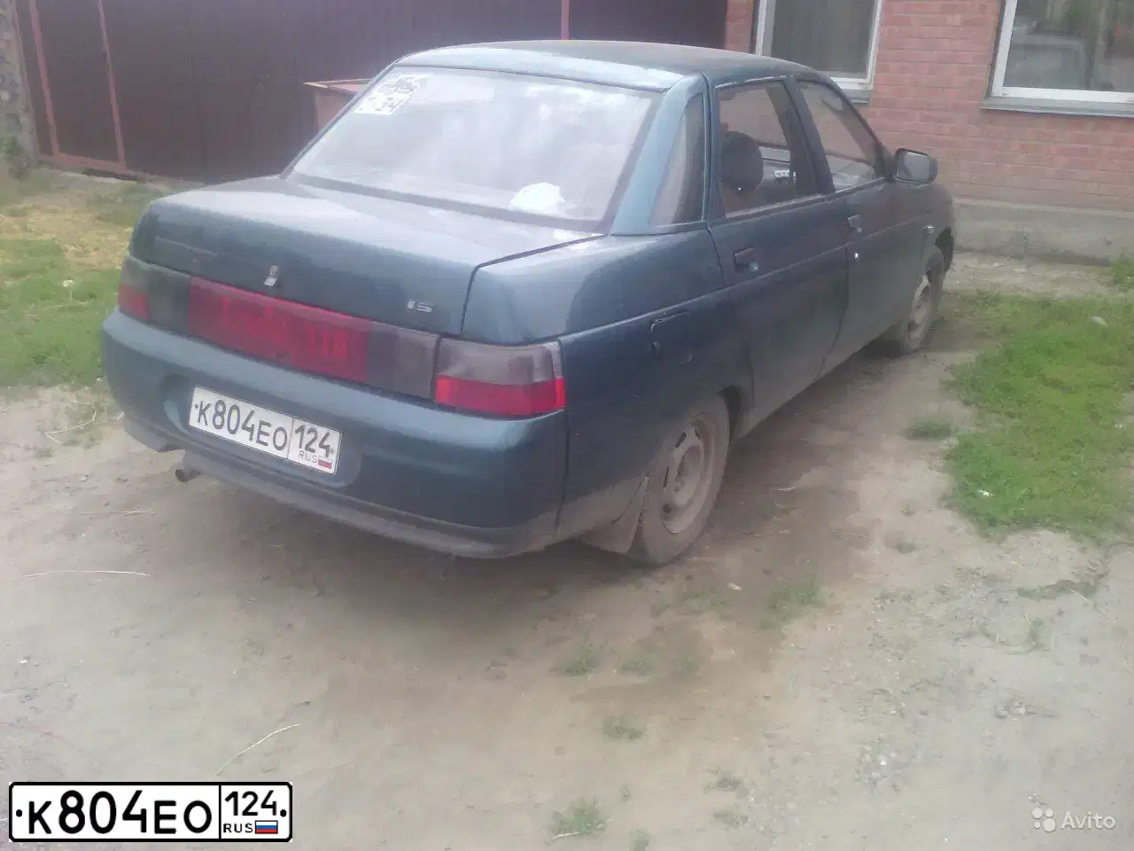 Фото автомобиля LADA 2110, 1997 — госномер К804ЕО124. Цвет: ЗЕЛЕНЫЙ