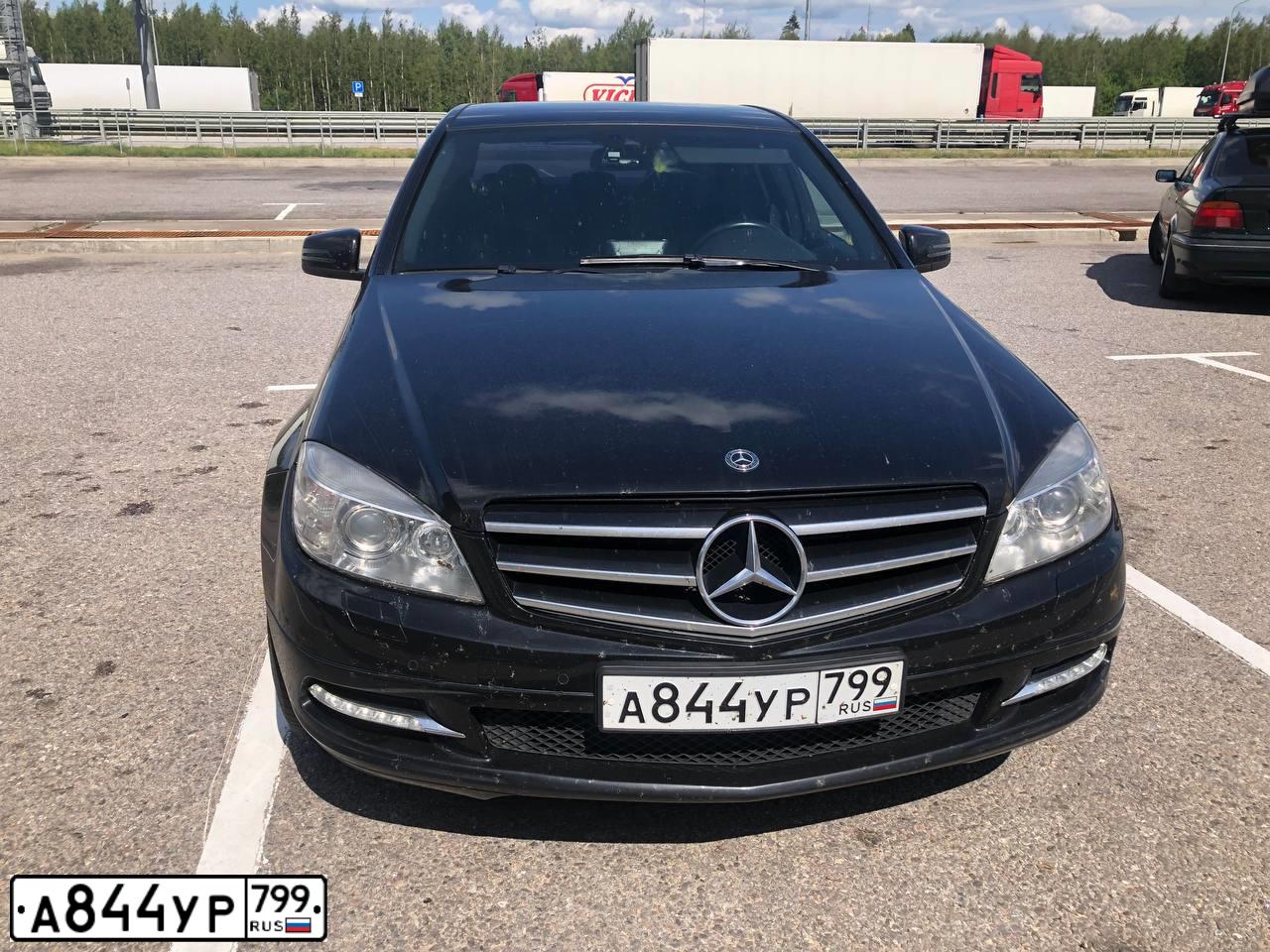 Фото автомобиля MERCEDES C-KLASSE, 2007 — госномер А844УР799. Цвет: ЧЕРНЫЙ