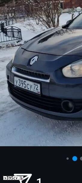 Фото автомобиля RENAULT FLUENCE, 2010 — госномер У395СУ72. Цвет: Т.СЕРЫЙ