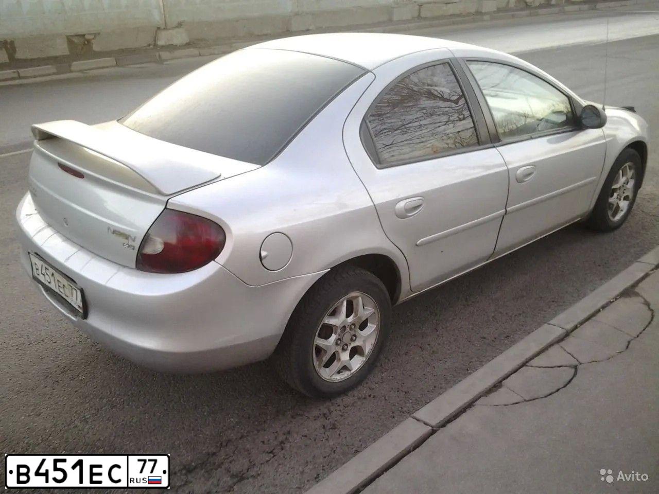 Фото автомобиля DODGE NEON, 2001 — госномер В451ЕС77. Цвет: СЕРЕБРИСТЫЙ