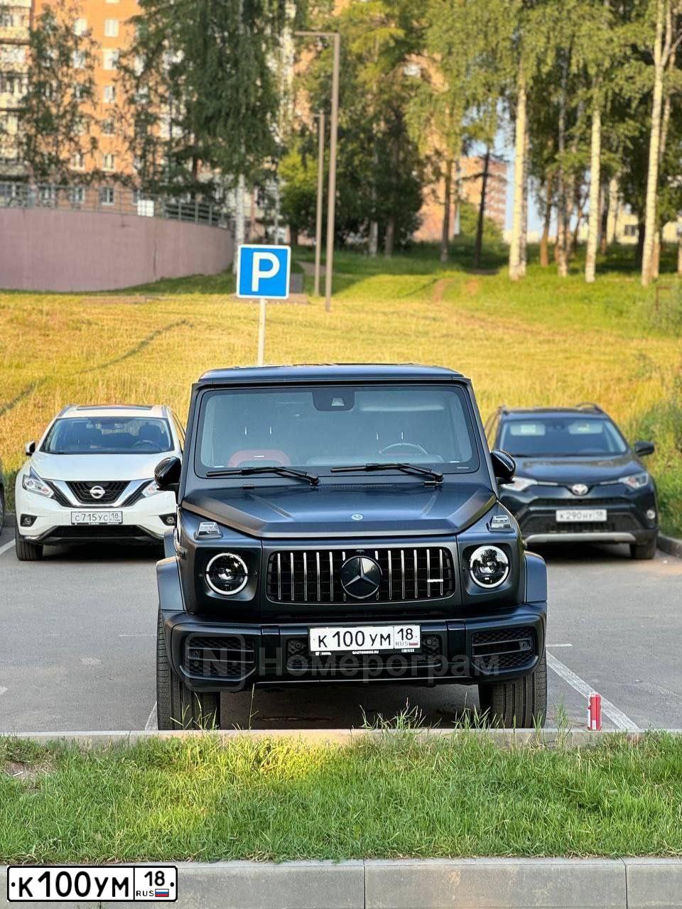 Фото автомобиля NISSAN PATROL, 2010 — госномер К100УМ18. Цвет: Серый