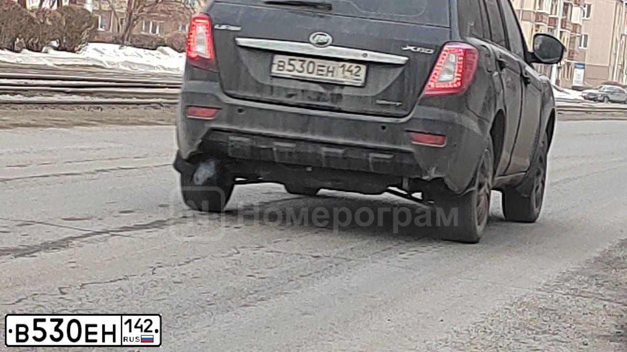 Фото автомобиля LIFAN X 60, 2014 — госномер В530ЕН142. Цвет: ЧЕРНЫЙ