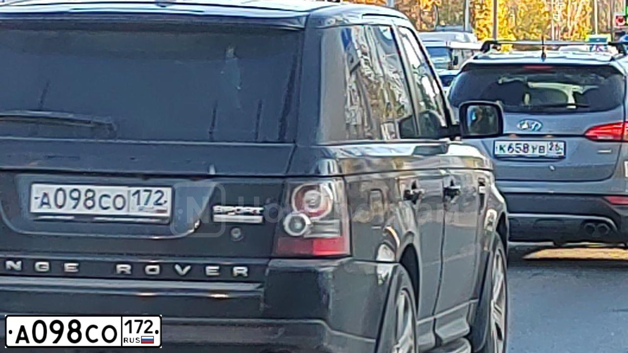 Фото автомобиля LANDROVER RANGE ROVER SPORT, 2008 — госномер А098СО172. Цвет: ЧЕРНЫЙ