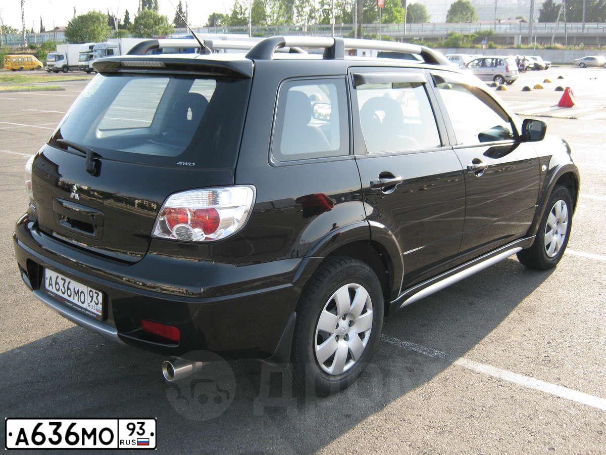 Фото автомобиля MITSUBISHI OUTLANDER, 2008 — госномер А636МО93. Цвет: ЧЕРНЫЙ