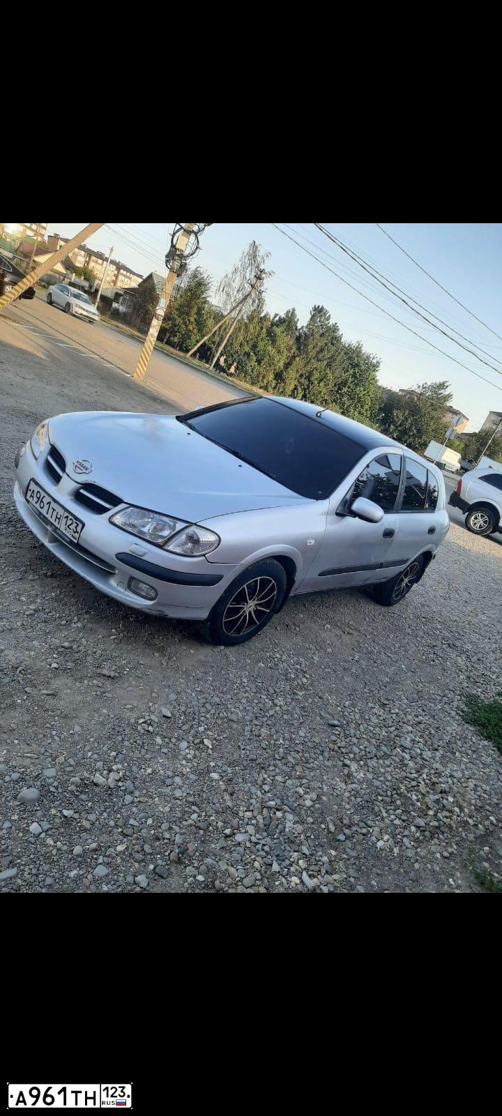 Фото автомобиля NISSAN ALMERA, 2002 — госномер А961ТН123. Цвет: серебристый