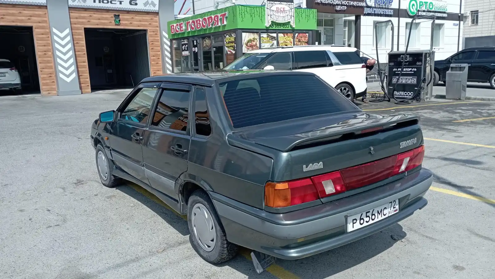 Фото автомобиля ВАЗ 21154 LADA SAMARA, 2007 — госномер А333МР172. Цвет: СЕРО-СИНЕ ЗЕЛЕНЫЙ