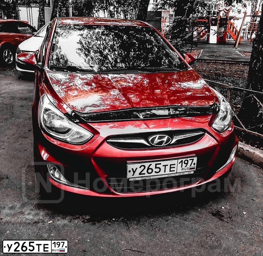 Фото автомобиля HYUNDAI SOLARIS, 2012 — госномер Т635КО790. Цвет: КРАСНЫЙ