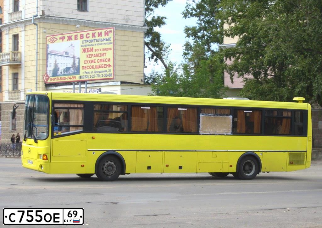 Фото автомобиля LIAZ 5256, 2010 — госномер С755ОЕ69. Цвет: ЖЕЛТЫЙ