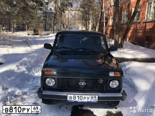Фото автомобиля LADA 2121 NIVA, 2014 — госномер В810РУ69. Цвет: Темно-зеленый