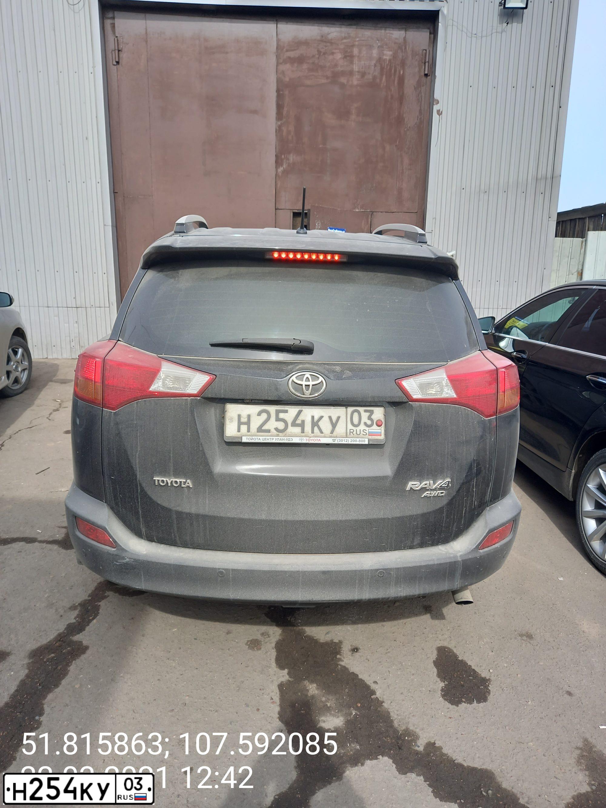 Фото автомобиля TOYOTA RAV4, 2013 — госномер Н254КУ03. Цвет: ЧЕРНЫЙ