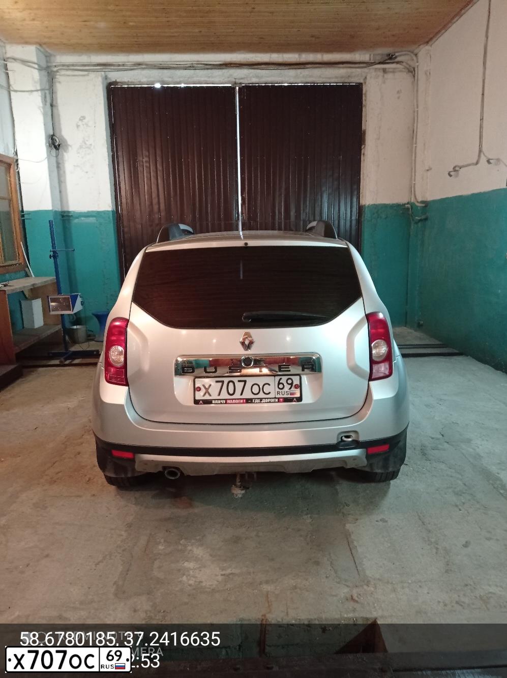 Фото автомобиля RENAULT DUSTER, 2012 — госномер Х707ОС69. Цвет: СВЕТЛО-СЕРЫЙ