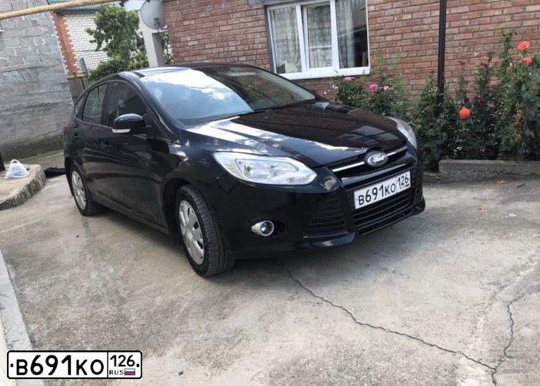 Фото автомобиля FORD FOCUS, 2011 — госномер В691КО126. Цвет: ЧЕРНЫЙ
