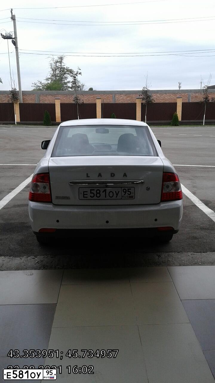 Фото автомобиля LADA 2170 PRIORA, 2014 — госномер А744УУ126. Цвет: Белый
