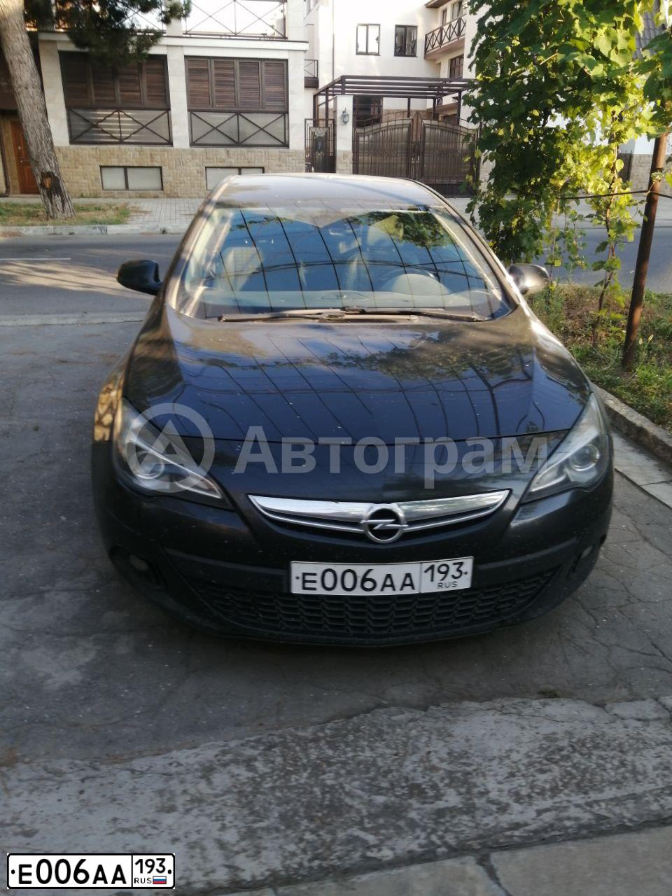 Фото автомобиля OPEL ASTRA, 2013 — госномер В152ЕУ193. Цвет: ЧЕРНЫЙ