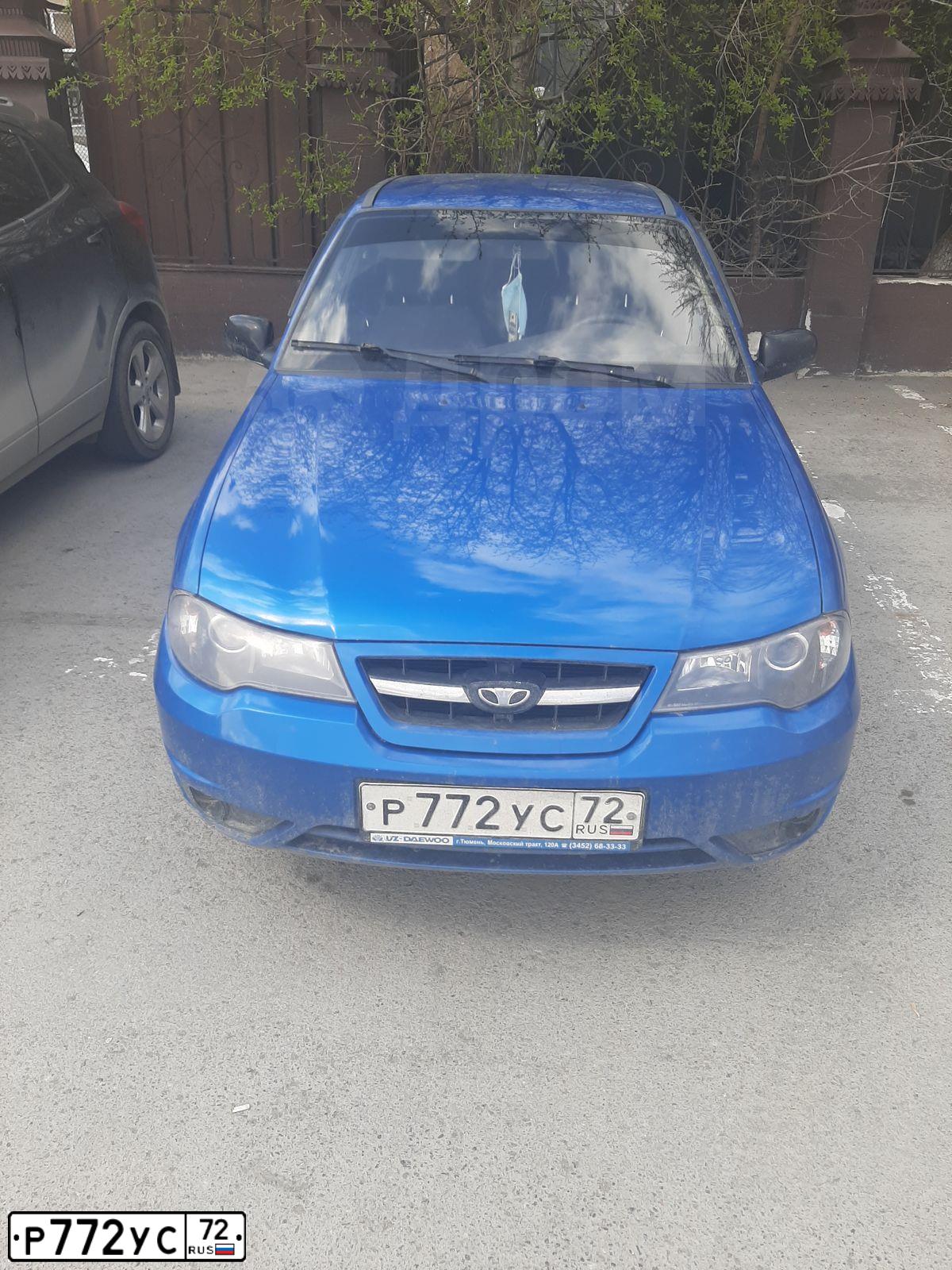 Фото автомобиля DAEWOO NEXIA, 2013 — госномер Р772УС72. Цвет: СИНЕ-ГЛАЗУРИСТЫЙ