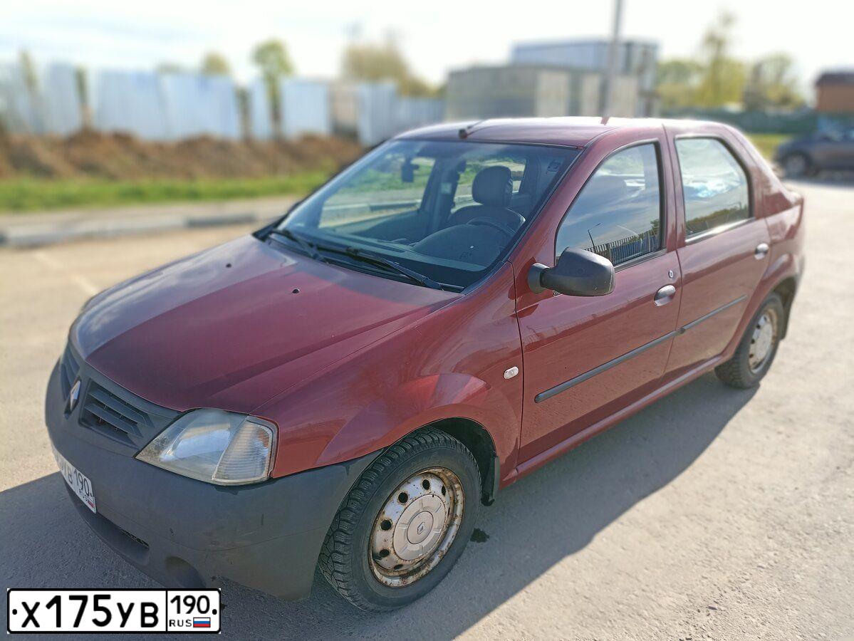 Фото автомобиля RENAULT LOGAN, 2009 — госномер А977ТУ199. Цвет: Красный