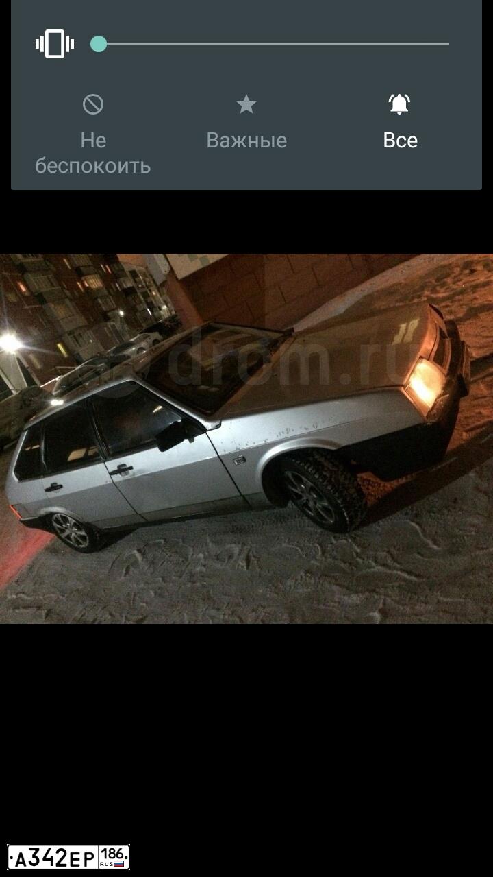 Фото автомобиля LADA 2109 SAMARA, 2003 — госномер А342ЕР186. Цвет: Серый