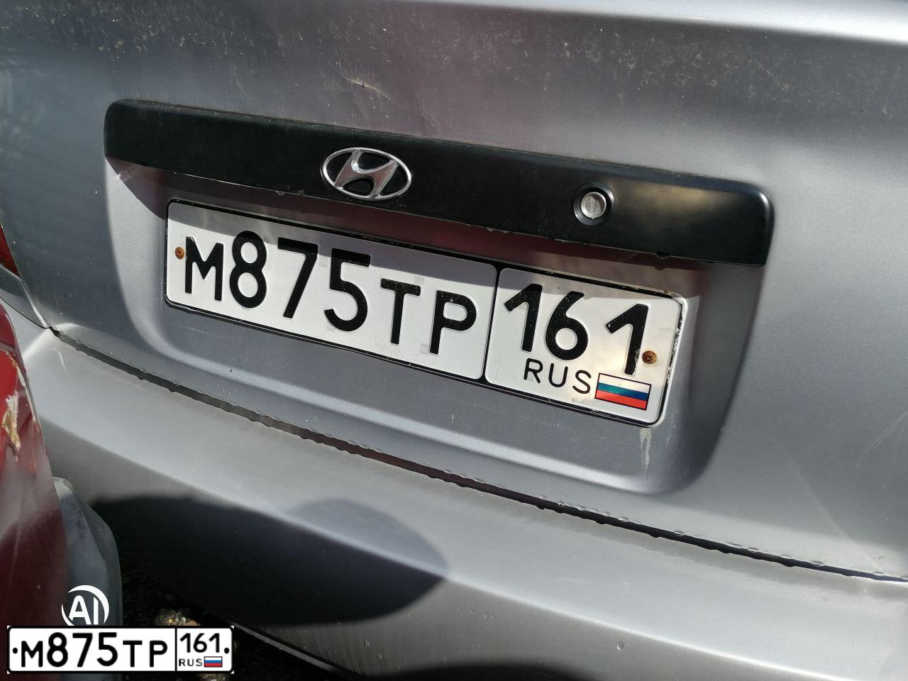 Фото автомобиля TAGAZ ACCENT, 2009 — госномер У440КЕ161. Цвет: серебристый