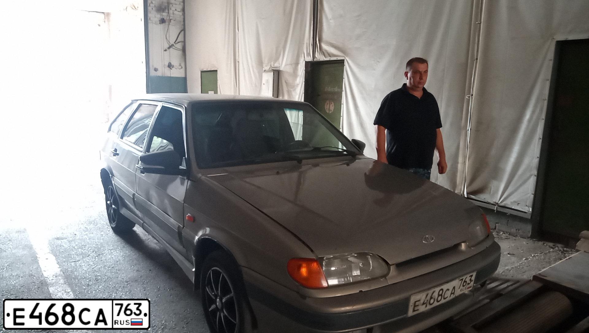 Фото автомобиля LADA 2114 SAMARA, 2007 — госномер Е468СА763. Цвет: СЕРО-БЕЖЕВЫЙ