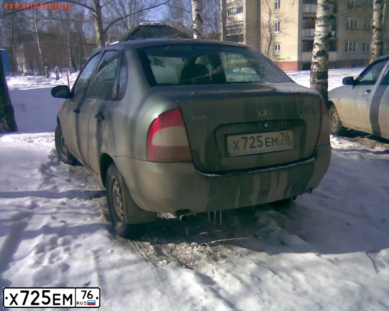 Фото автомобиля LADA 1118 KALINA, 2009 — госномер М223РО76. Цвет: серый