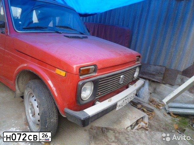 Фото автомобиля LADA 2121 NIVA, 1989 — госномер Н072СВ26. Цвет: КРАСНЫЙ