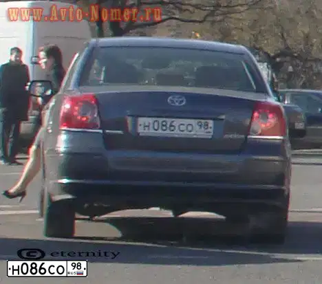 Фото автомобиля TOYOTA AVENSIS, 2007 — госномер Н086СО98. Цвет: СЕРЫЙ