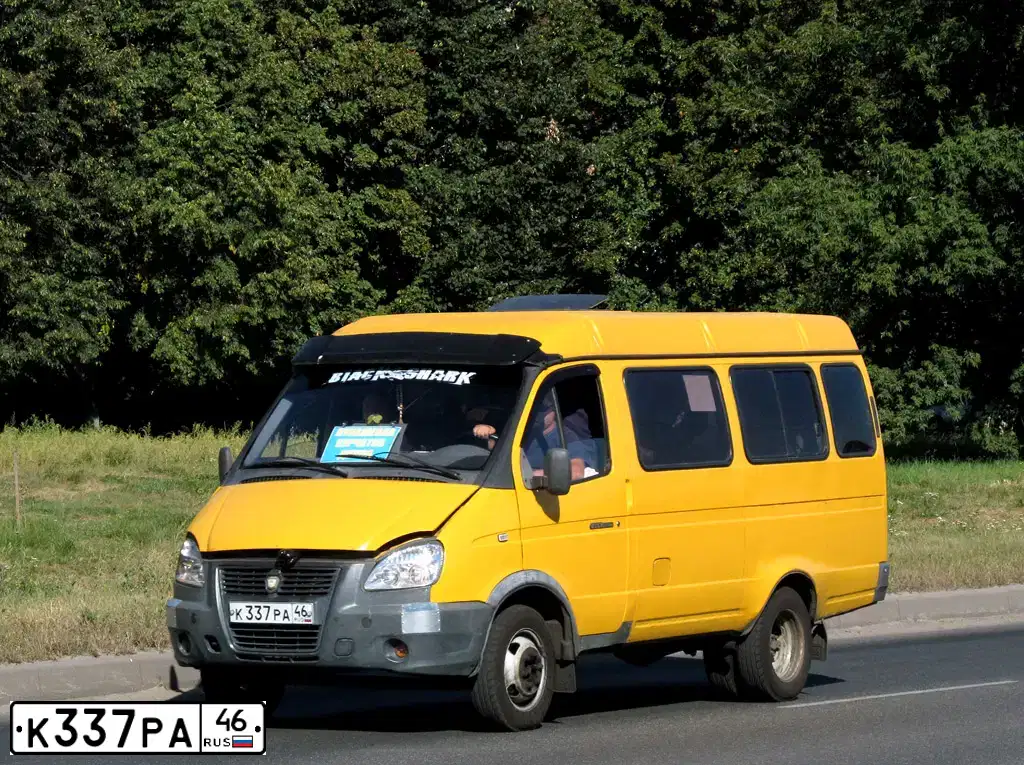 Фото автомобиля GAZ 3221 EL, 2004 — госномер К337РА46. Цвет: ЗОЛОТИСТО-ЖЕЛТЫЙ