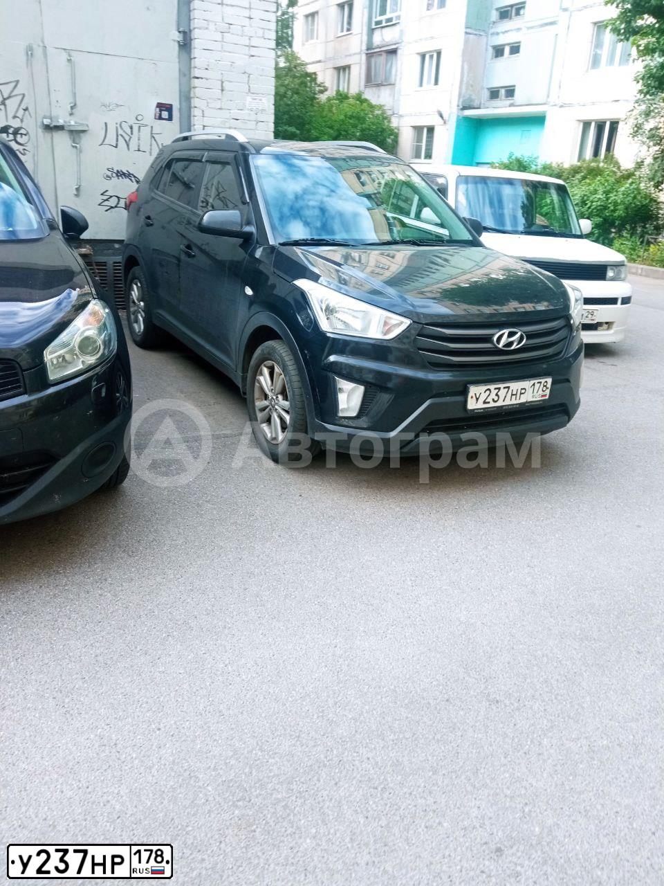 Фото автомобиля HYUNDAI CRETA, 2016 — госномер У237НР178. Цвет: ЧЕРНЫЙ