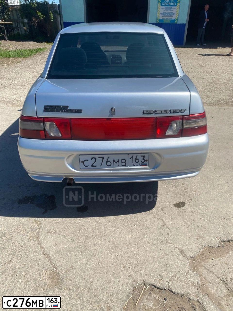 Фото автомобиля LADA 2110, 2007 — госномер М128ТВ763. Цвет: Серебристый
