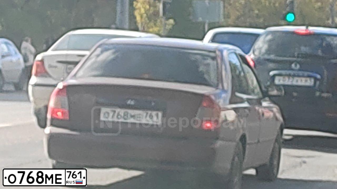 Фото автомобиля TAGAZ ACCENT, 2007 — госномер О768МЕ761. Цвет: Красный